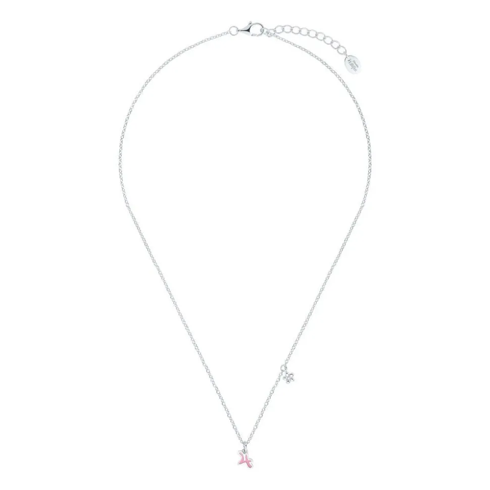 Kinderkette mit Zahl 4 aus Sterlingsilber, Emaille 2035977