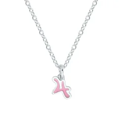 Kinderkette mit Zahl 4 aus Sterlingsilber, Emaille 2035977