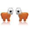 Kinderohrstecker 925 Silber Pferd orange KE0025