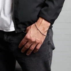 Königsarmband aus Sterlingsilber, 2 mm, vierkant KA0020-F