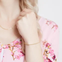 Kordelarmband aus 585er Gelbgold, 2,1 mm BIN1141-14KGSL