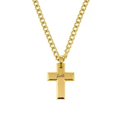 Kreuzkette aus vergoldetem Edelstahl 2036868