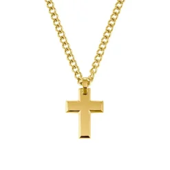 Kreuzkette aus vergoldetem Edelstahl 2036868