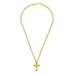 Kreuzkette aus vergoldetem Edelstahl 2036868
