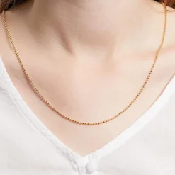 Kugelkette aus vergoldetem 925er Silber, 1,8 mm BC0018-G