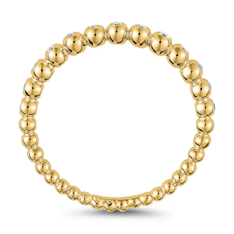 Kugelring mit lab grown Brillanten aus Gelbgold BDR0108LG-GSL