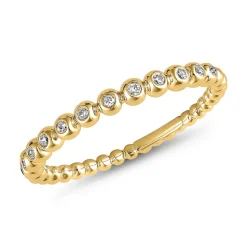 Kugelring mit lab grown Brillanten aus Gelbgold BDR0108LG-GSL