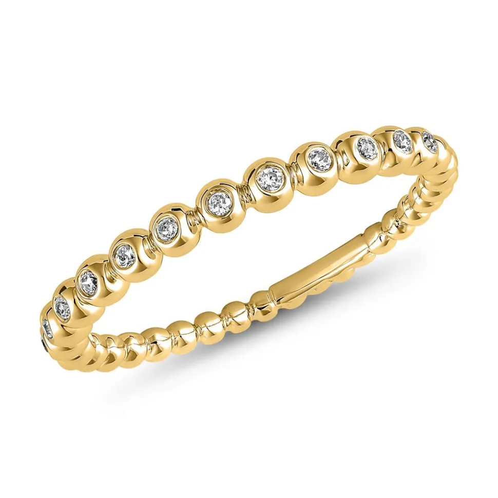 Kugelring mit lab grown Brillanten aus Gelbgold BDR0108LG-GSL