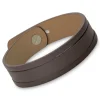 Kunstlederarmband Schlitze dunkelbraun LB0384SL