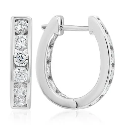 Lab Diamant Creolen für Damen aus Weißgold oder Platin BDE0041LG-WSL