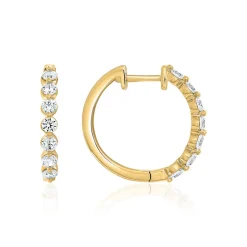 Lab Grown Diamant Creolen für Damen aus Gelbgold BDE0050LG-GSL