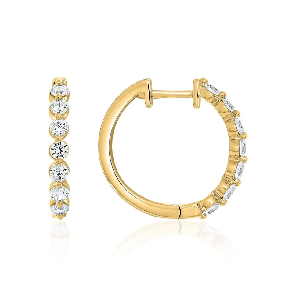 Lab Grown Diamant Creolen für Damen aus Gelbgold BDE0050LG-GSL