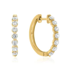 Lab Grown Diamant Creolen für Damen aus Gelbgold BDE0050LG-GSL