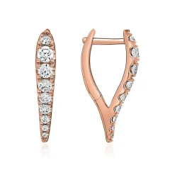 Lab Grown Diamant Creolen für Damen aus Roségold BDE0086LG-RSL