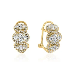 Lab Grown Diamant Ohrringe für Damen aus Gelbgold BDE0056LG-GSL