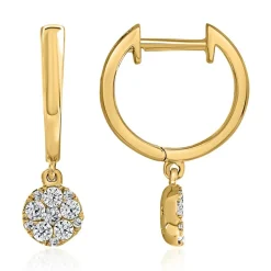 Lab Grown Diamant Ohrringe für Damen aus Gold BDE0047LG-GSL