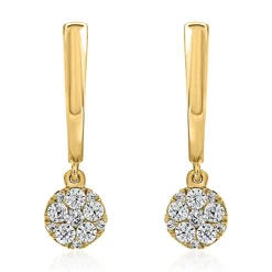 Lab Grown Diamant Ohrringe für Damen aus Gold BDE0047LG-GSL