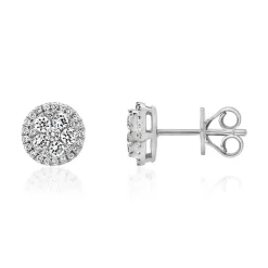 Lab Grown Diamant Ohrschmuck aus Weißgold oder Platin BDE0069LG-WSL