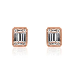 Lab Grown Diamant Ohrstecker für Damen aus Roségold BDE0078LG-RSL