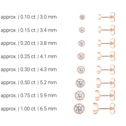 Lab grown Diamant Ohrstecker aus 585er Roségold BDE0034LG-14KRSL