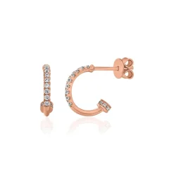 Lab Grown Diamant Ohrstecker für Damen aus Roségold BDE0059LG-RSL