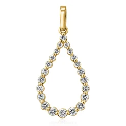 Lab grown Diamantanhänger für Damen aus Gelbgold BDP0052LG-GSL