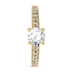 Lab grown Diamantring aus Gelbgold für Damen BDR0009LG-GSL