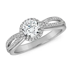 Lab grown Diamantring aus Weißgold, Platin BDR0013LG-WSL