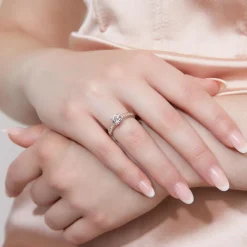 Lab grown Diamantring aus Roségold für Damen BDR0006LG-RSL