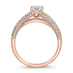 Lab grown Diamantring aus Roségold, gravierbar BDR0004LG-RSL