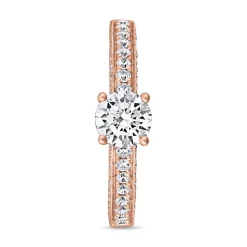 Lab grown Diamantring aus Roségold, gravierbar BDR0004LG-RSL