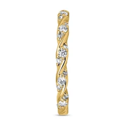 Lab grown Diamantring aus Gelbgold, gravierbar BDR0119LG-GSL
