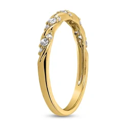 Lab grown Diamantring aus Gelbgold, gravierbar BDR0119LG-GSL