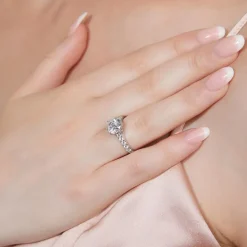 Lab grown Diamantring aus Weißgold oder Platin BDR0018LG-WSL