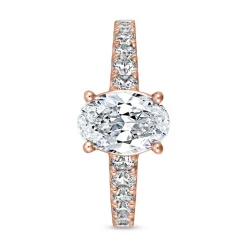 Lab grown Diamantring aus Roségold für Damen BDR0033LG-RSL