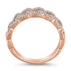 Lab grown Diamantring aus Roségold, gravierbar BDR0066LG-RSL