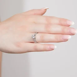 Lab grown Diamantring aus Weißgold oder Platin BDR0008LG-WSL