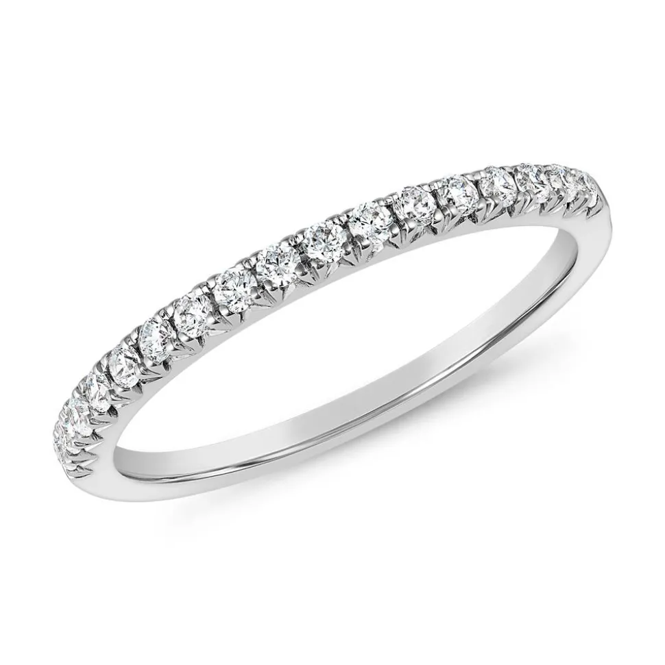 Lab grown Diamantring, Weißgold oder Platin, gravierbar BDR0078LG-WSL