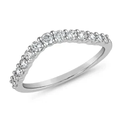 Lab grown Diamantring, Weißgold oder Platin, gravierbar BDR0112LG-WSL