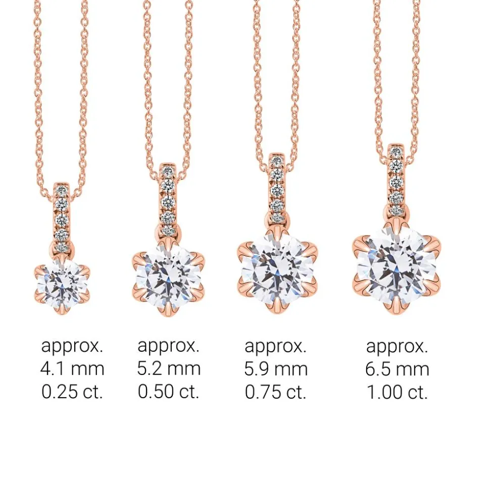 Lab-grown Diamant Anhänger aus 585er Roségold BDP0065LG-14KRSL