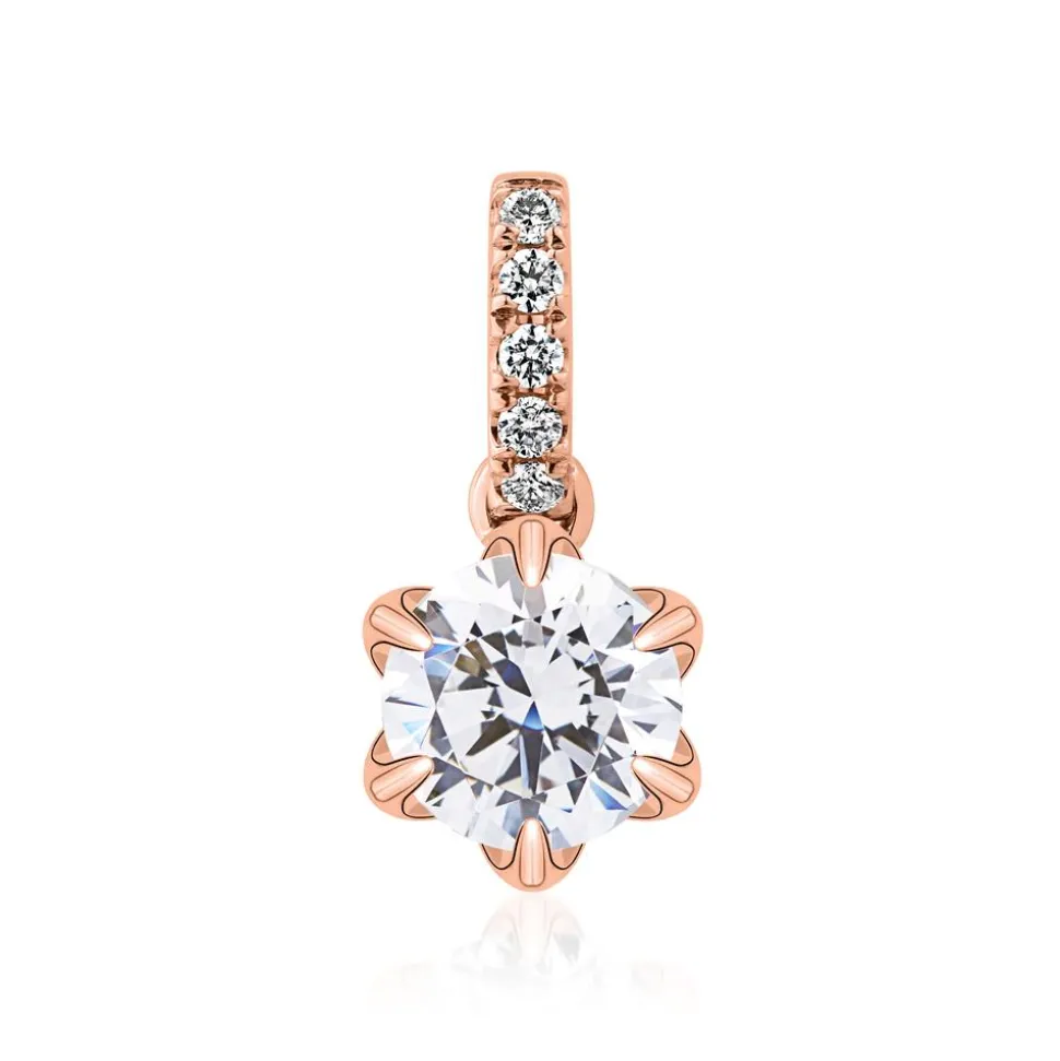 Lab-grown Diamant Anhänger aus 585er Roségold BDP0065LG-14KRSL