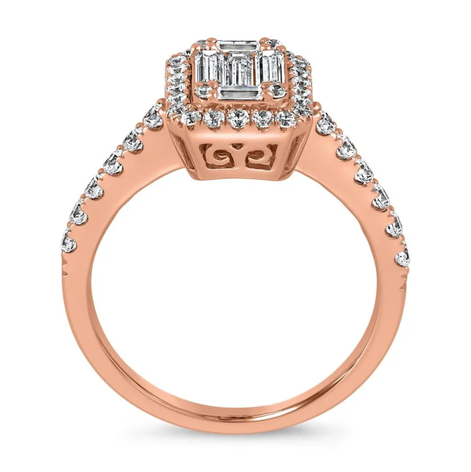 Lab-grown Diamantring aus Roségold BDR0044LG-RSL