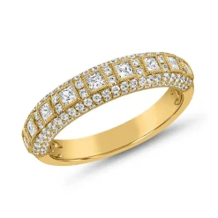 Lab-grown Diamantring für Damen aus Gelbgold BDR0054LG-GSL