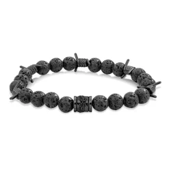 Lavastein Armband Barbedwire für Herren PEJGB2112331