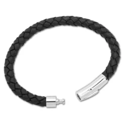 Leder Armband 7 mm Edelstahl Verschluss LB0004