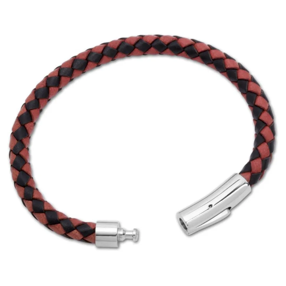 Leder Armband 6mm Edelstahlverschluss LB0025