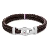 Lederarmband aus Edelstahl für Herren, braun 2790363