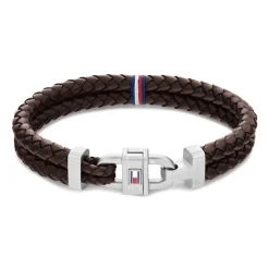 Lederarmband aus Edelstahl für Herren, braun 2790363