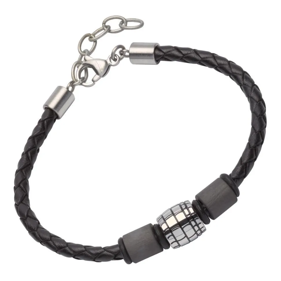 Lederarmband mit Schmuckelementen LB0477