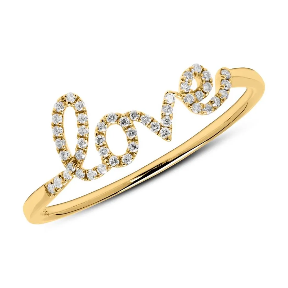 Love Ring aus 14K Gold mit Diamanten DR0441